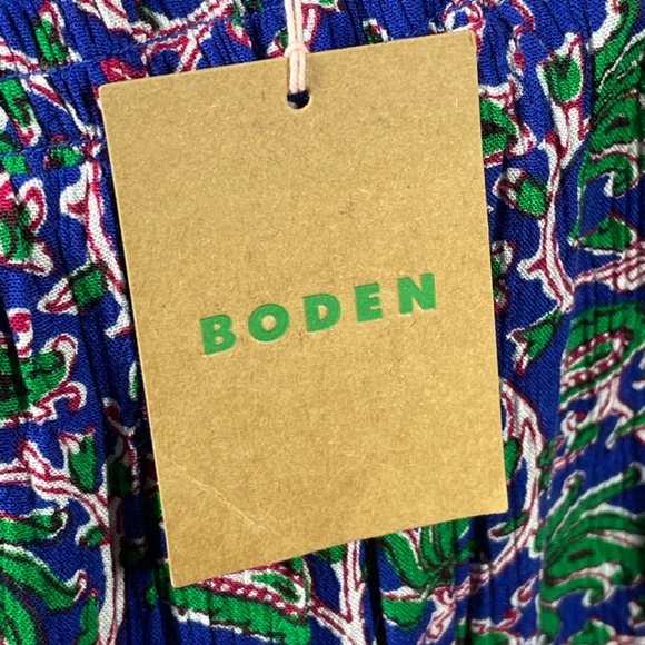 NEW Boden Skirt Womens 12 blue green floral circle preppy colorful casual - Picture 3 of 10